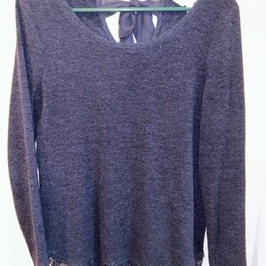 LC Lauren Conrad Women's Navy Sweater